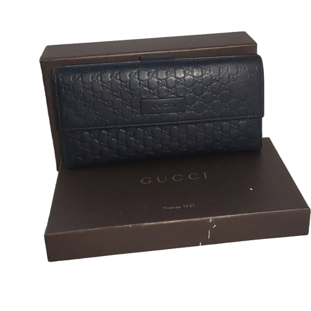 MICROGUCCISSIMA MIDNIGHT BLUE 449393-2773 WALLET